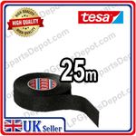 25m Wiring Loom Cloth Tape 19mm Fabric Adhesive Harness Insulation Electrical