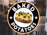 Baked Potatoes Window Decal Sticker for Cafe Shop or Restaurant