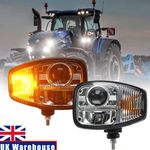 Pair E9 LH+RH LED Work Light with Turn Signal For New Holland T7 Series