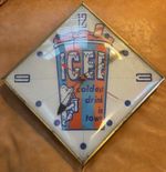 Vintage ICEE Lighted Advertising Clock PAM Clock Co. Polar Bear Works