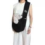 Pet Carrier Shoulder Bag Dog Cat Sling Puppy Tote Pouch Travel Hands Carry Black