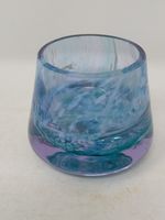 CAITHNESS?? BLUE & WHITE GLASS TRINKET POT