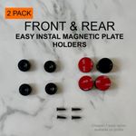 Magnetic numberplate holders | Set of 4 Front and back | Use existing holes