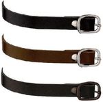 HS Sprenger Leather Spur Straps with Buckles Slimline Black/Brown Silver/Black