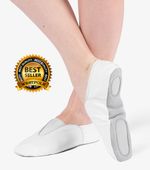 GYMNASTICS SHOES WHITE LEATHER TRAMPOLINING VAULT TRAINING DANCE PUMPS