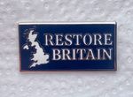 *NEW* Restore Britain enamel lapel pin badge / brooch.  Rupert Lowe, UTK,
