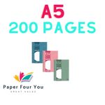 [ 3 Pack ] Premium Large A5Notebook 200 Pages / Perfect for Home / Work / School
