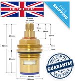 2 X Replacement Tap Valve Ceramic Disc Cartridge Quarter Turn 52mm x 8mm KN04