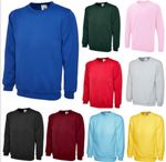 Children's Sweatshirt Age 2 - 16 Boys Girls Kids Premium Plain Jumper