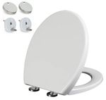 Quick Release Toilet Seat Soft Close Heavy Duty Universal Fit Oval Shape WC
