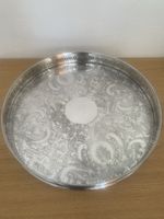 Vintage Silver Plate Chase 34cm Drinks Tray By Parkins Silversmiths Ltd