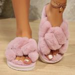 LADIES WOMENS FAUX FUR FLUFFY SLIDERS SLIP ON FLAT WARM SLIPPERS SANDALS SIZE UK