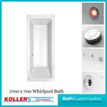 Square 1700mm x 700mm Single Ended Bath Tub Whirlpool Spa Lights 6-8-11 Jets