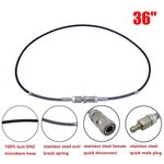 Stainless Steel Quick Connect Microporous Hose 36 Inch for Air Tanks and Pumps