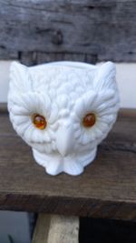 Antique Victorian Owl Head Fairy / Night Light Lamp Candle Holder.