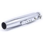 Universal Chrome Tapered Motorcycle Exhaust Silencer, Custom, Cafe Racer 17''