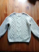 River Island Mini Girls Beige Cable-Knit Crew Neck Long Sleeve Pullover Jumper