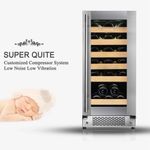 Brand new heavy duty 30 bottles 15” LED Wine cooler W38cmX D57.2cmX H87.5cm.45KG