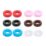 12 Sets Silicone Temple Tips Sleeve Retainer Round Shape Eyeglass Frame Grips