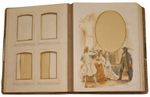 VICTORIAN PHOTO ALBUM BEAUTIFUL ILLUSTRATIONS CDVS & CABINET CARDS INSCRIPTON 