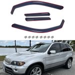 4pcs 8Clips Wind Deflectors for BMW X5 MK1 E53 5 Door SUV Smoke In-channel