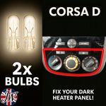Corsa D (2006-2014) climate control panel lighting replacement bulbs