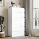 Chest of Drawers Bedroom Dresser Furniture with 7 Drawers Tall Storage Cupboard