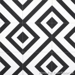 Black & White Retro Diamond Tiles Candy Vinyl Flooring Kitchen Bathroom Lino