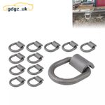 12pc Weld on Heavy Duty Trailer Truck D Ring Tie Down Anchor 1/2"  Forged D Ring