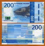 Norway, 200 Kroner, 2016, P-55, UNC Latest Design