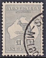 ROOS - £1 Grey (COA) *GOOD USED* ACSC 54 (CV $450)