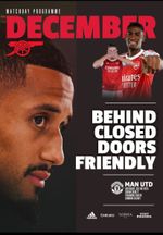 Program Arsenal v Manchester United 2025 Friendly Behind Closed Doors Fan editio