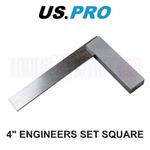 US PRO Tools 4" (100mm) Engineers Set Square Stainless Steel 2684
