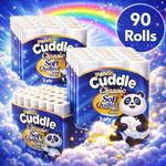 90  3Ply Toilet Paper Rolls Unscented Embossed Soft Quilted Loo Roll Bulk Buy