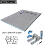 Wet Room Trade LInear Shower Tray Kit 1200 x 900 x 30mm & Sealing Kit RRP £40