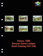 $10.50 Scott Value - 1988 KENYA Game Lodges Hunting East Africa CV MNH NH UMM