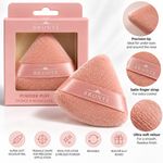 BRONTE Luxury Triangle Powder Puff | Soft  Makeup Puff | Pink | Boxed