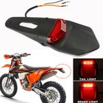 Fender LED Brake Tail Light Red Rear For Dirt Bike Motocross XR CRF KLX Enduro