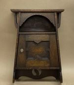 Arts And Crafts Oak A Frame Wall Cabinet Antique Victorian C1890