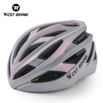 WEST BIKING Female Integrated Molding Aerodynamic Cycling Helmet Gradient Pink