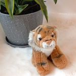 6) Plush Stuffed Tiger Soft Toy, Small Cute Wild Animal, MPN PE28 3QT