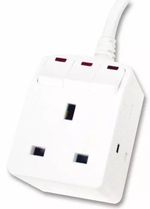 Masterplug SWG32C 3 Socket Individually Switched Extension Lead With Power-White
