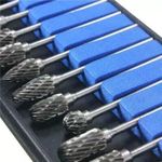 Tungsten Carbide Burr Rotary Drill Bits Set 10pcs/Set UK Shank Cutter Files Tool