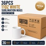 36 x Sublimation Mugs 11oz White Large Handle AAA Grade + Gift Boxes