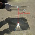 2x 170X130mm PMMA Fresnel Lens Focal Length1 170mm DIY Projector Solar Condensor