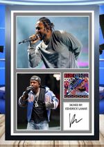 (665)  kendrick lamar music rapper legend signed photograph A4 framed unframed,