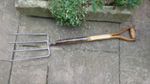 Vintage BULLDOG Garden Fork,  wooden Y Handle. Very strong - robust.