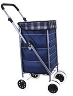Shopping Trolley 6 Wheels 75.6L | Lightweight Foldable Trolley Cart for Storage