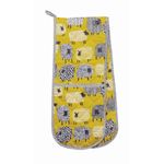 Double Oven Glove Ulster Weavers Dotty Sheep 100% Cotton Yellow