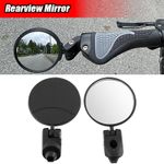 2x Rearview Mountain Bike 360° Rotating Rear View Mirror Bicycle Bar End Mirror